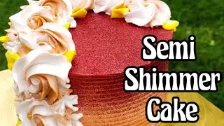 Shimmer Cake | Semi Shimmer Cake | शिमर केक | How To Make Shimmer Cake | Shimmer