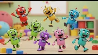 Ocho Peque&ntilde;os Robots de Juguete Bip Bip Bip | Rimas Infantiles y Canciones para Ni&ntilde;os