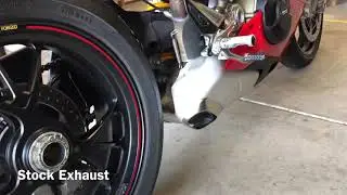 Ducati V4, Stock Exhaust vs Akrapovic Full System