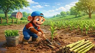 Look! Monkey Is Farming Today! 😄🌾