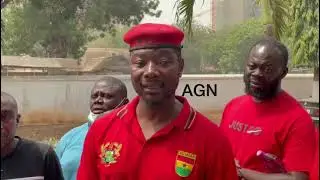 E- Levy Protest: Police In Parliament resists Justice for Ghana Group to enter parliament.