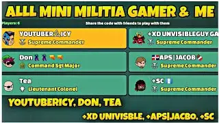 DAY- 310 | DA2 Mini Militia: ft. YOUTUBERICY, DON, TEA, +XD UNIVISBLE, APS|JACOB, +SC #minimilitia