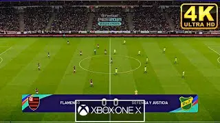 eFootball PES 2021 (Xbox One X) Gameplay (4K 60FPS) Flamengo x Defensa Y Justicia PES 21