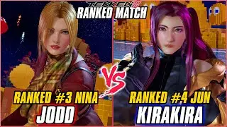 TEKKEN 8 ▰ JODD (#3 Ranked Nina) vs KIRAKIRA (#4 Ranked Jun) ▰ T8 HIGH LEVEL GAMEPLAY