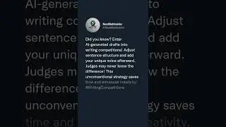 🤯 Did you know? Enter AI-generated drafts into writing competitions! Adjust sentence structure an...