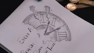 Half Broken Clock Drawing || Easy Clock/Watch Art || Step by Step Tutorial || Beautiful Sketch