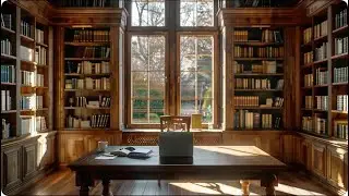 Soft Piano Music in a Classic Library │ Elegant Calm for Study, Reading & Reflection