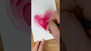 Try THIS watercolor technique for Valentine&rsquo;s cards ideas 💕 #easypainting #cardideas #valentinesday