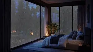 Rain Hitting Window and Rolling Thunder | Peaceful Storm for Sleeping and Relaxation