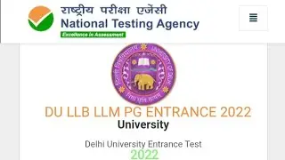 DU LLB ENTRANCE exam 2022 Faculty of Law NTA Notification When exam? #du #facultyoflaw #nta