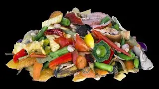 Vegetable waste shredding ‐ dual shaft shredder  - for 100% composting - MSW waste shredder