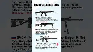 Top 3 Deadliest Russian Guns | AK-12, SVDM, AS Val