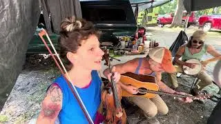 Delta mama - singing in the Clifftop bottoms, West Virginia Appalachian,stringband festival