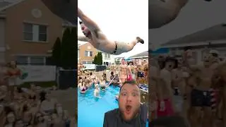 Insane DIVE into a pool