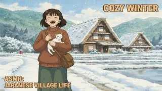 Winter in a Japanese Village ❄️ Cozy ASMR Animation #asmr #relaxing #relaxingvibes
