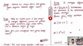 SAYMA VE OLASILIK - 10 / BEKLENEN DEĞER VE VARYANS TANIMI VE ÖZELLİKLERİ / ÖABT MATEMATİK