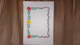 Border Design For Project Work/Flower Border Design/Simple And Easy Border Design/Project Work Desig