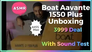 Boat Aavante 2.1 1550 Plus Soundbar ⚡ UNBOXING ⚡ 160W Quad Drivers 🔊 Sound Demo - ASMR