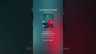 I was meant to be alone
