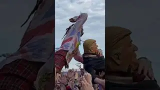 Crowdsurfing Donald Trump Elbow Dropped by Crowdwalking Ho99o9 Singer 🤣🤣🤣 Welcome to Rockville