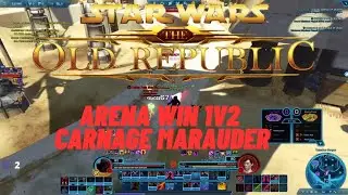 SWTOR PvP Arena Win Carnage Marauder 1V2 Operative and Sorc