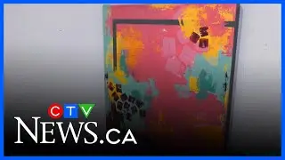 Abstract work shown at local art show