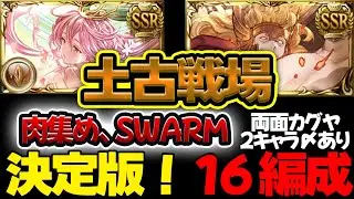 【土古戦場】両面カグヤ2キャラ〆あり 肉集め、SWARM 16編成 決定版！【#グラブル 】【#GBF 】【#グランブルーファンタジー 】【Unite and Fight】