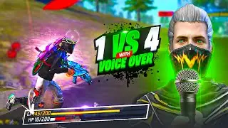 Solo Vs Squad Full Game With Voice Over 😱 iPhone 15 Plus 📲 Garena Free Fire