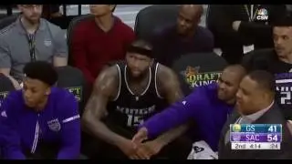 DeMarcus Cousins gets Technical Foul For Punching the Chair!!!!