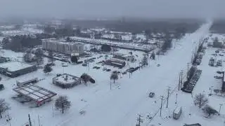 RAW Drone Footage - Snow over Wolfchase - Memphis, TN