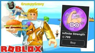 Buying The Infinite Strength Gamepass in Roblox Workout Island