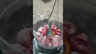 Testando meu processador Philips Walita moendo carne.