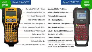 Head-to-Head:  The Dymo Rhino 5200 vs. Epson's LW-PX700