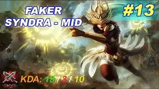 SKT T1 Faker - Syndra Mid 10 - 3 - 10 KR LOL Highlights
