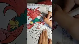 Trolls coloring pages, and again, coloring here for fun😉❤️ #art #trollsholidayinharmony