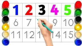 Ginti learning and writing numbers writing 1 to 20#numbers #12345rhymes #123456789 