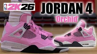 NBA 2K26 Shoe Creator - How to make Air Jordan Retro 4 'Orchid'