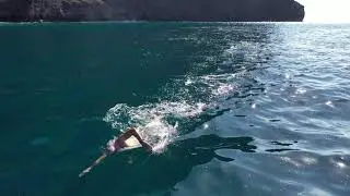 HOW TO SWIM IN OPEN WATER!! Stunning Drone Footage!!!