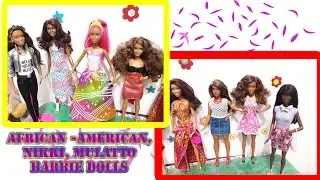 African -American, Nikki, Mulatto Barbie Dolls