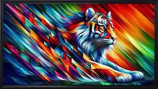 Tiger Abstract / 4K / Wallpaper / Screensaver / Frame Art / TV Art / Modern Art