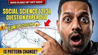 NIOS Class 10 Social Science Question Paper Oct 2025 | NIOS Social Science 213 Question Paper