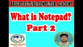 Notepad Menu Bar I Menu Bar Options definition I File I Edit I Format I View  I All About Notepad