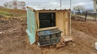 Palet tahtalarıyla tavuk kümesi yapımı 2. Bölüm #chicken #woodencoop
