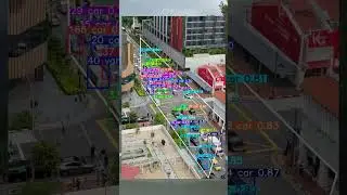 AI Detects Every Car on the Street! 🚗🤖 Real-Time Object Detection Magic #shorts #Shorts