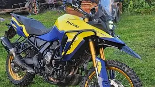Brand new Suzuki V Strom 800de on some single track. What a blast 
