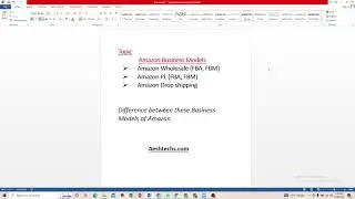 Amazon Business Models #3