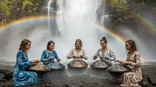 Calm River Forest Night With Flowing Water Birds And Gentle Handpan For Restful Sleep