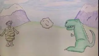 caveman vs T. rex