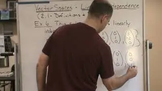 Linear Algebra   Vector Spaces   Linear Independence   Def and Ex   Ex6