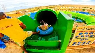 Dark Hole Water Slide at Jungle Aquapark / Neverland Hurghada
